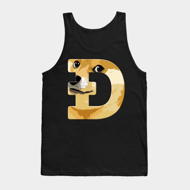 Dogecoin Logo Meme Tank Top by ParaholiX